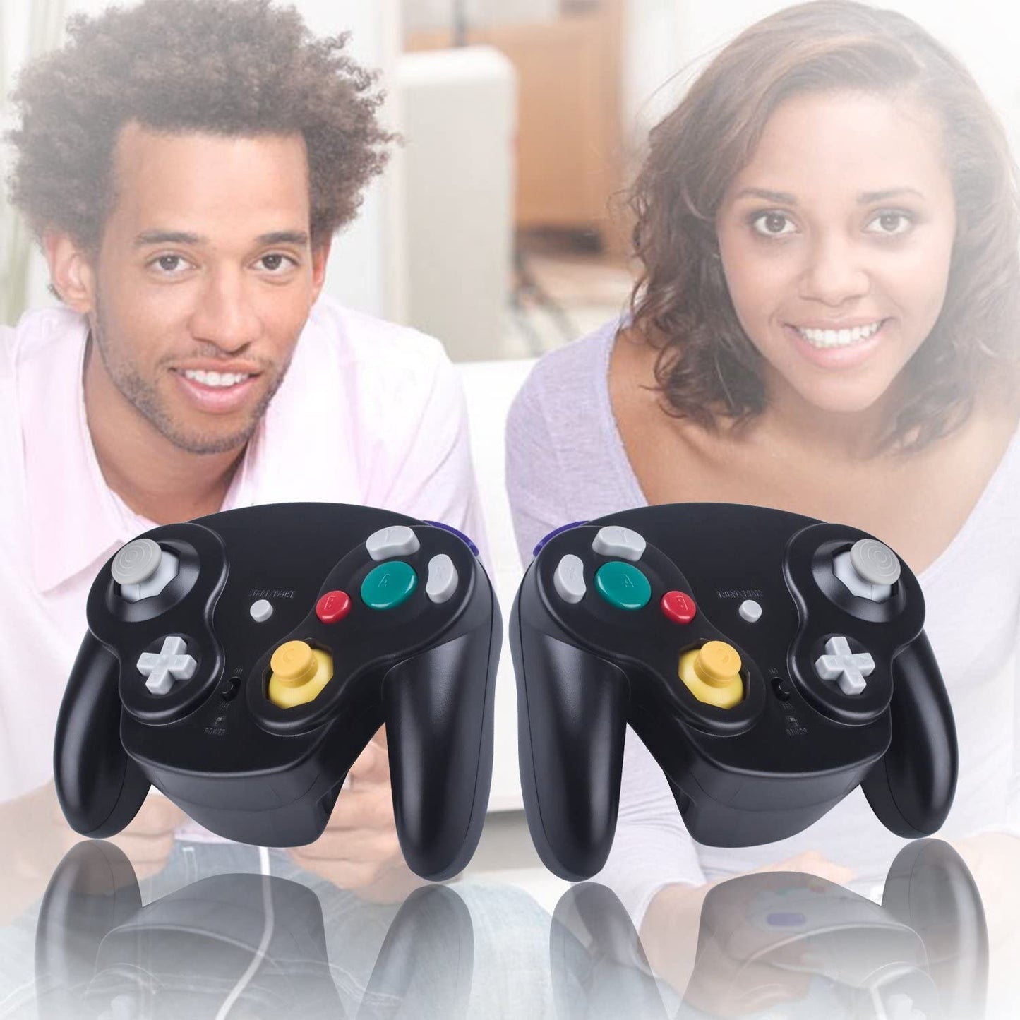 Wireless controller for Gamecube replacement 2.4G Bluetooth NGC gamepad joystick GC controller for Gamecube pad games with receiver adapter for Gamecube Wii U NGC GC.