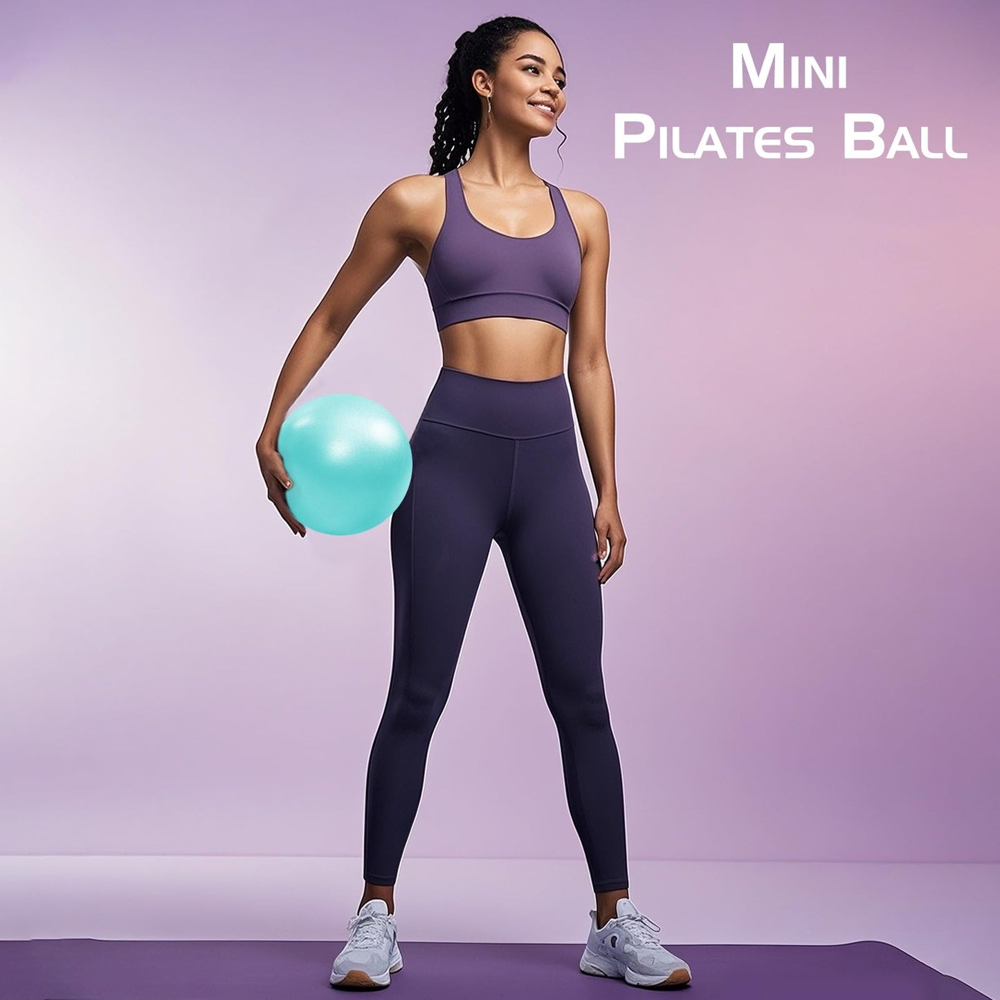 EgoNova Pilates Ring Set includes a 14-inch Magic Circle with dual padded handles, Pilates Mini Ball, and Resistance Bands (15, 25, 15.9 kg) for strength, flexibility, stability, and body toning (Blue).