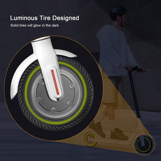 Amitor E Scooter Tire 8 1/2 x 2 Solid Rubber for Xiaomi 1S Pro 2 Mi 3 M365 Pro Electric Scooter, 50/75-6.1 Solid Replacement Tire Puncture-proof, E Scooter Solid Rubber Tire 8.5 Inch Durable and Non-slip