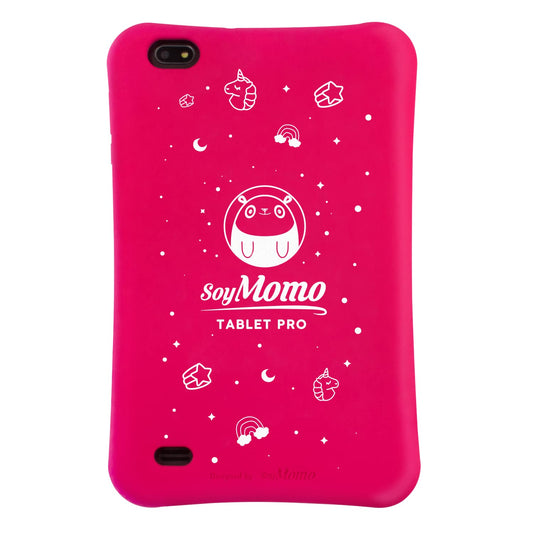 SoyMomo - Children's tablet - Parental control and cyberbullying detection, Google Play Store, School mode, Pink silicone protective case, 8" FHD, 32 GB, WiFi, Bluetooth.