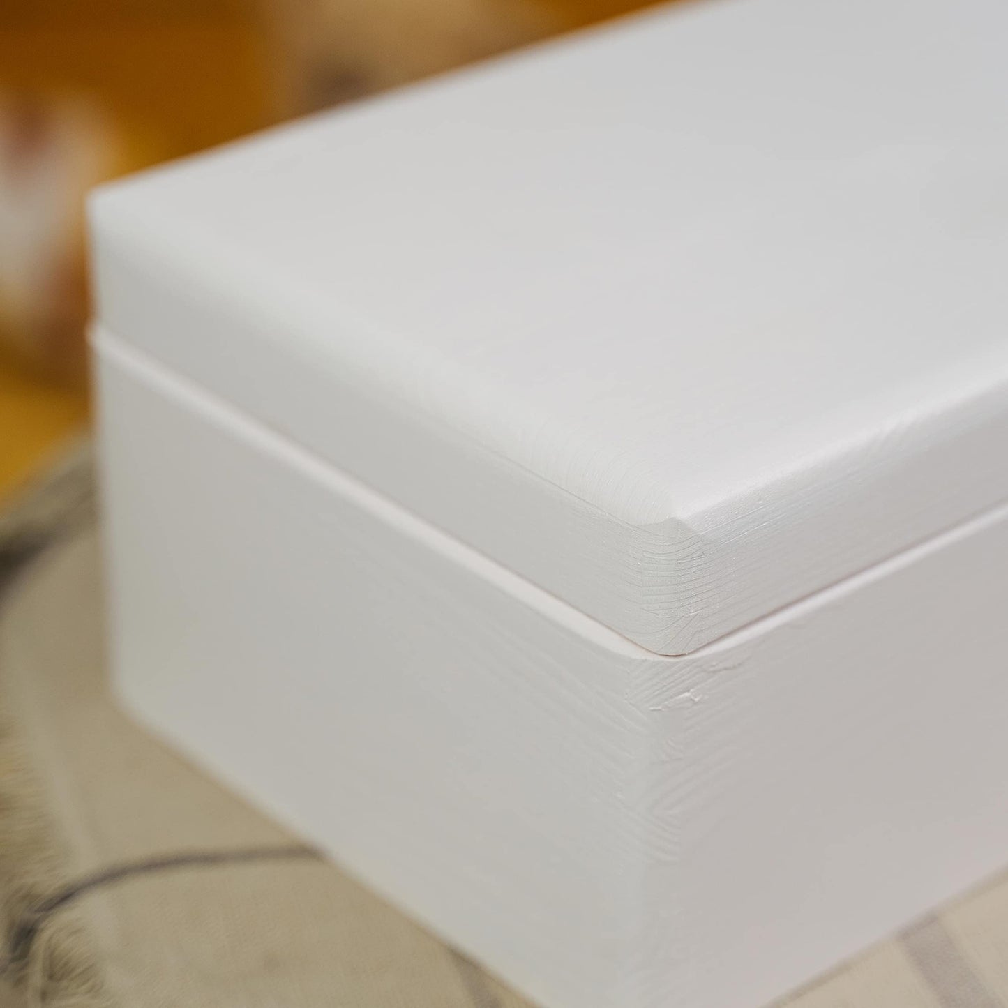 LAUBLUST Wooden Box with Lid - 30x20x14cm, White, FSC - Storage Box | Memory Box | Crafting & Gift Box