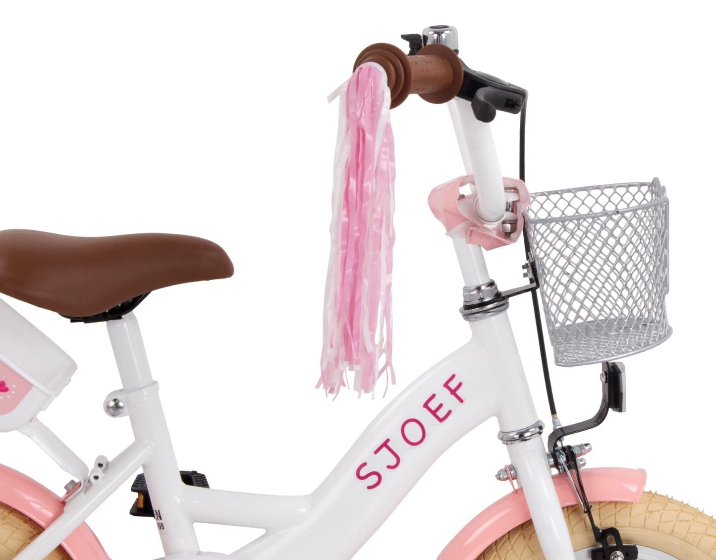 SJOEF Dolly kids' bike 12 inch | For ages 2-4 | Girls'/youth bike | Clothing size from 90 to 105 cm | Includes training wheels - White