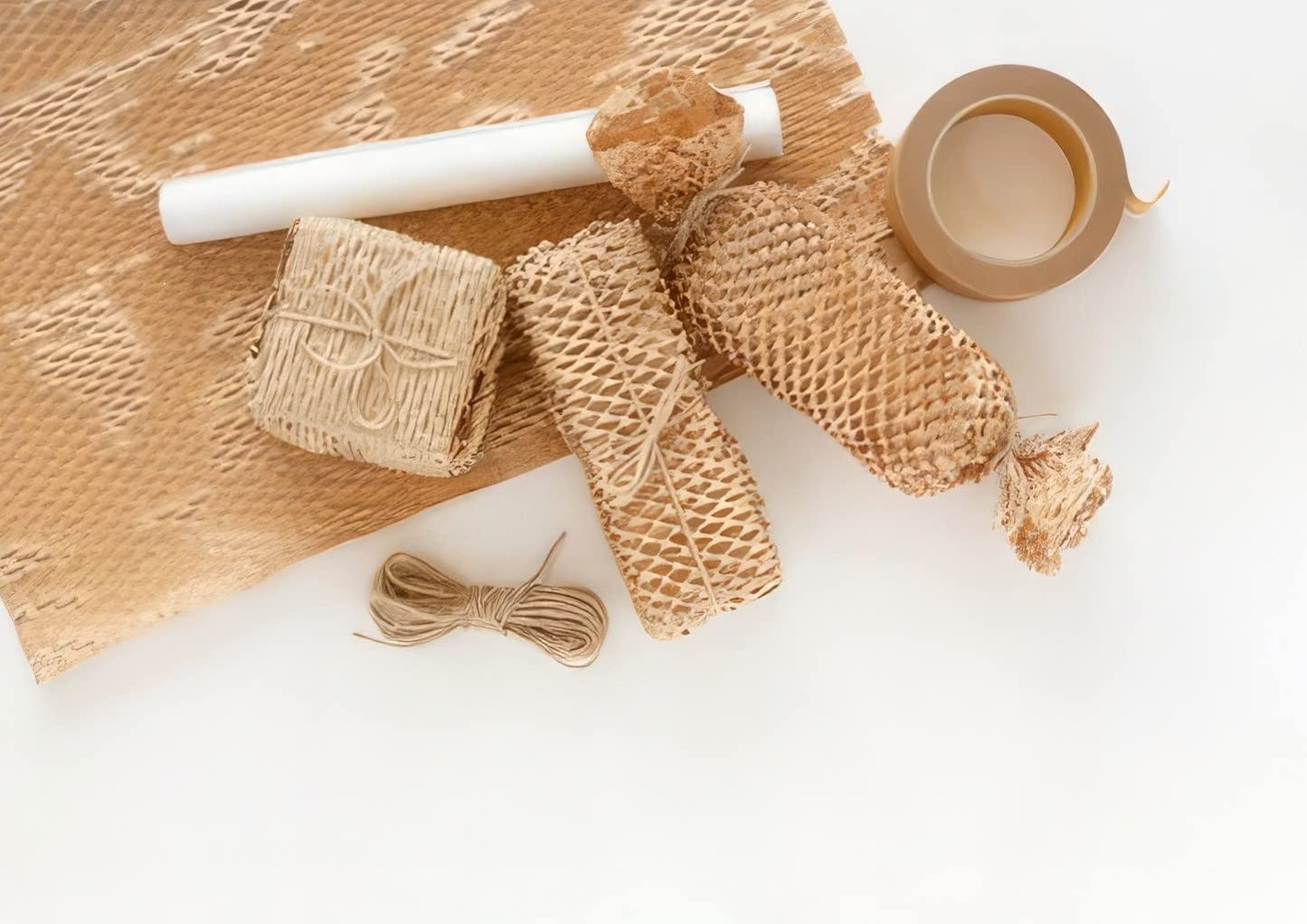 OliveBird honeycomb paper packaging paper 30cmx50 meters (15m²) packaging material paper roll filler packaging roll kraft paper for moving shipping packaging gifts