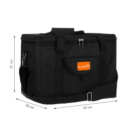 ALUBOX Picnic Cooler XL Black Edition 40 liters Insulated Bag Picnic Bag Polyester black