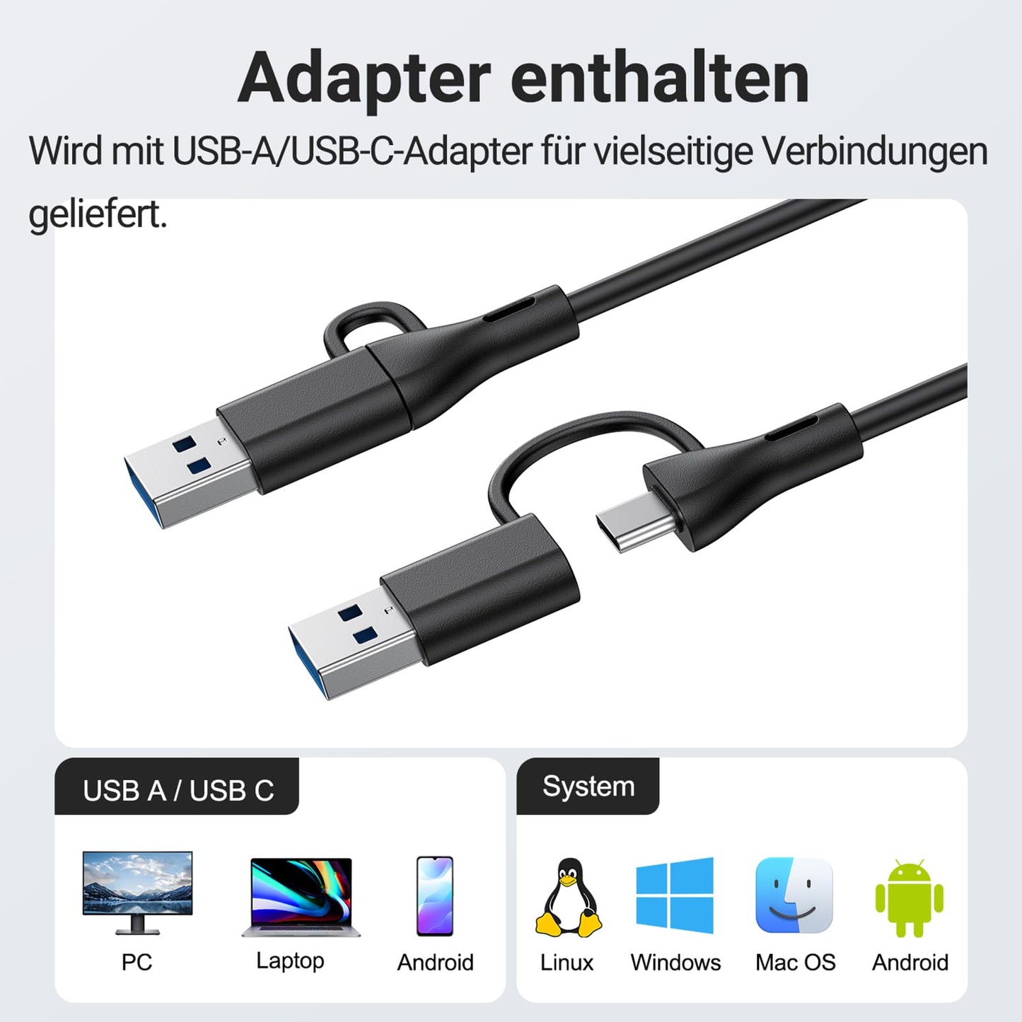 INGA USB speakers for computer monitor and laptop, clip-on desktop soundbar, USB/C-PC speakers, suitable for desktop, laptop, and Mac (Black).