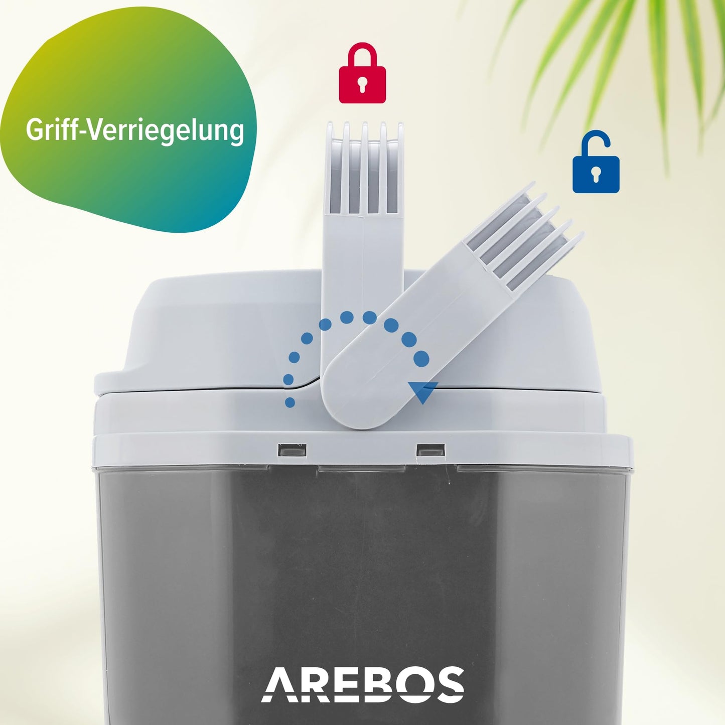 Arebos thermoelectric cool box 20 L with ECO mode | Electric cool and warm box | 12/230 V for car and socket | Mini fridge anthracite