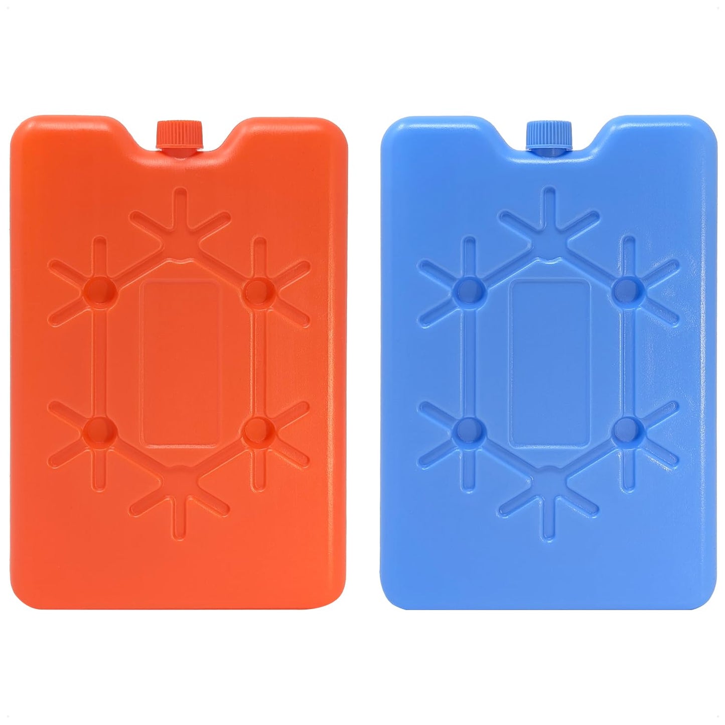 com-four® 8x Extra flat cooling ice pack - Space-saving and ideal for cool boxes and cooler bags - Cooling element in colorful colors (multicolored - 8 pieces - S)
