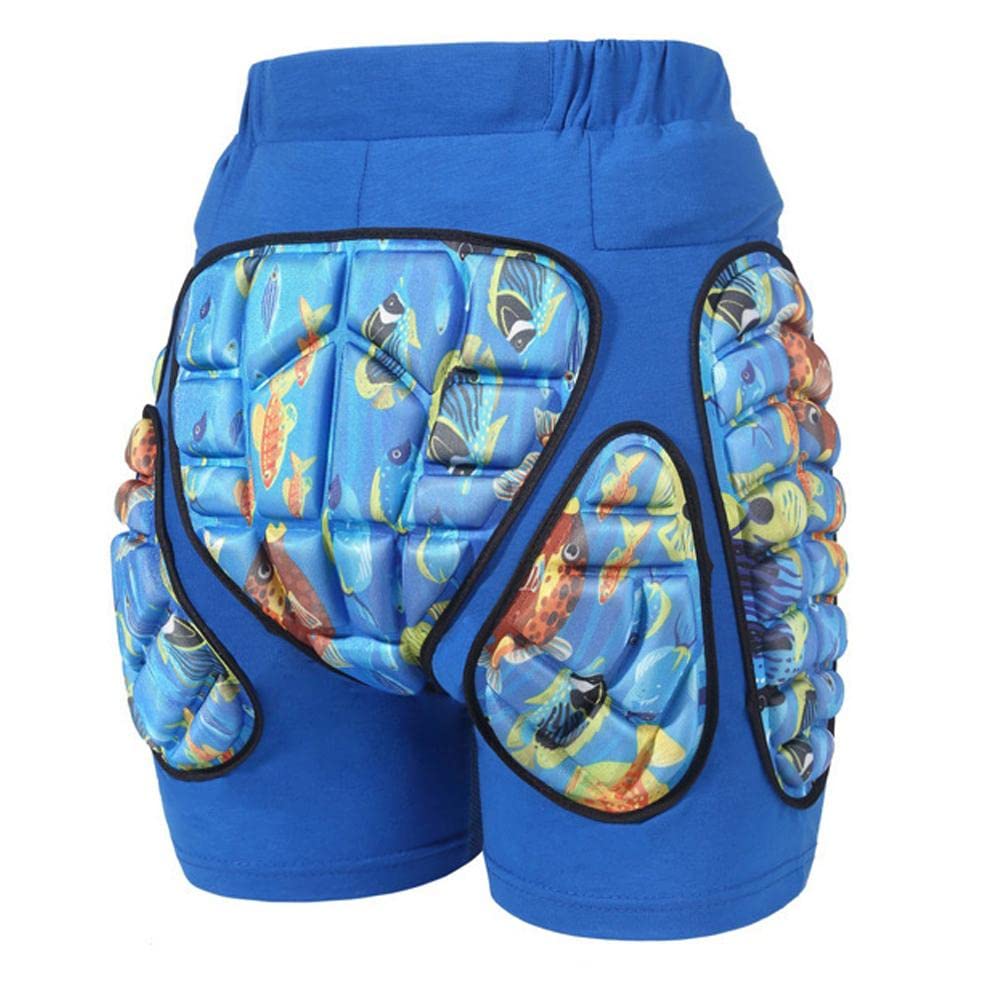 POXIAO Padded Children's Protection Shorts, Padded Kids Shorts Hip Protection Eva Shorts Protective Gear for Skating Skiing Skateboarding Snowboarding.