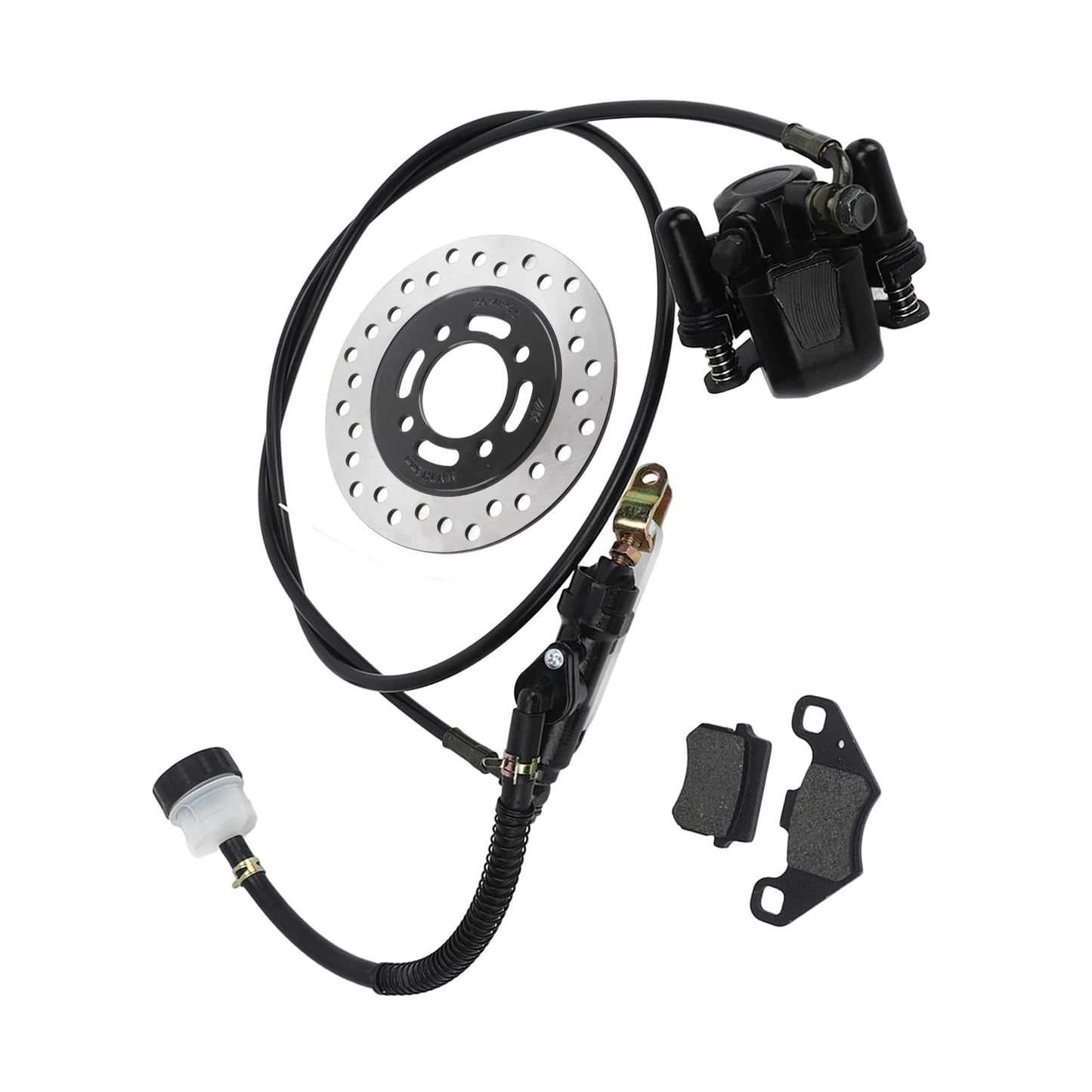 Aramox Hydraulic Disc Brake Kit, Disc Brake Kit Metal Brake Pad-Disc Rotor for 50 110 125 150 200 250 Dirt Bike Quad ATV Go Kart