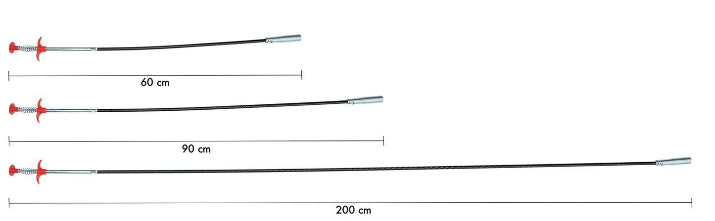 JOAM Claw Grabber (200 cm) - extra secure and comfortable grip thanks to the ergonomic handle - drain snake - universally applicable - telescopic grabber for household and work - grasping arm