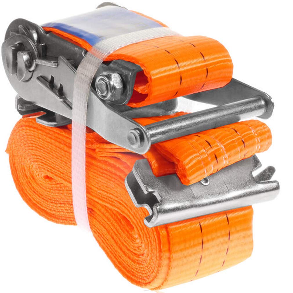 INDUSTRIE PLANET 4 x 2000kg lashing capacity 5m 2t ratchet straps for anchor rail combination rail in two parts orange ratchet strap 50mm long hole rail tie-down rail
