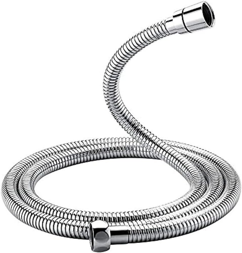 Showerhead Water-saving 7.5L/min, YEAUPE water-saving showerhead with filter, rain shower head pressure boosting, with 6 spray modes, chrome & GRIFEMA G851-18 anti-twist shower hose, 1.8m