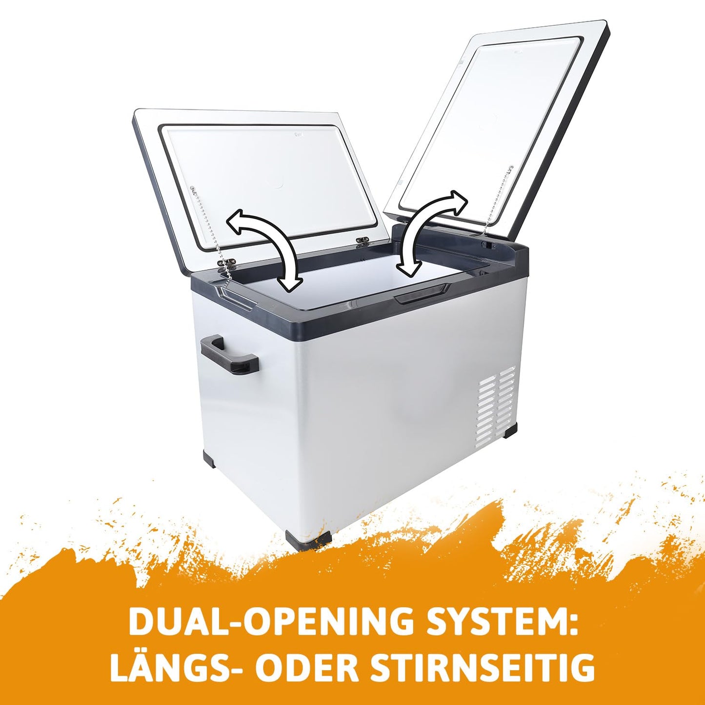 CROSS TOOLS electric compressor cooler box 37L -20°C, for camping & car, portable freezer box, fridge with app, 230V/12V/24V, ideal for boats & vans, 65x37.5x42.7cm, ICEBOX 40, 68061