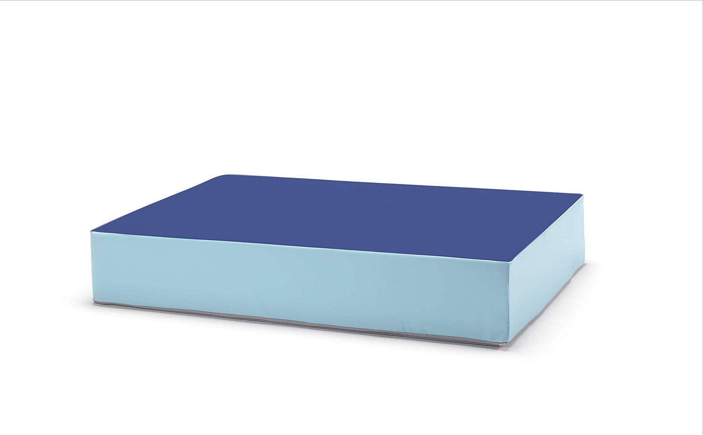 Jumping mat/cushion for kids indoor/outdoor 107x70x17 cm & 97x70x17 cm (blue/ice blue, 17 cm, 127 cm, 17 cm, 107.00 cm, 70 cm)