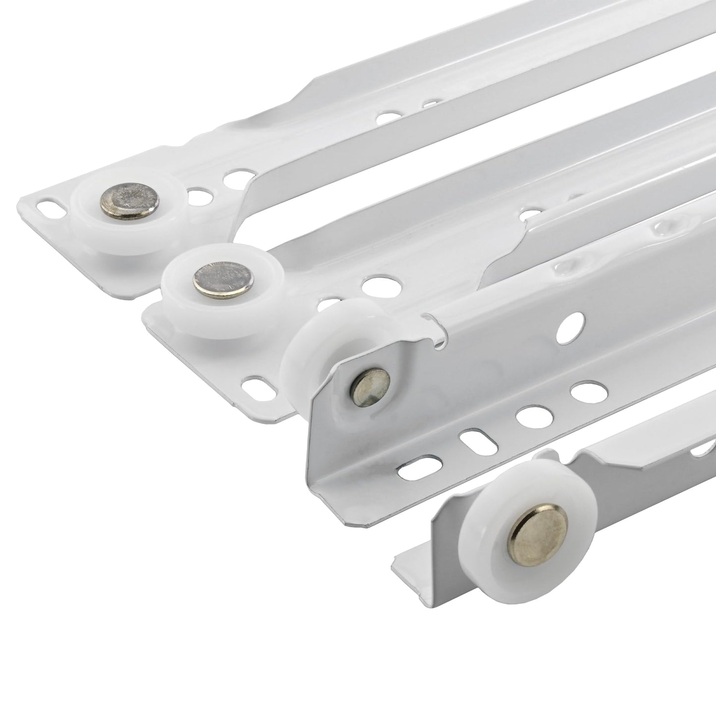 Mprofi MT® 20 pieces, 10 pairs | Drawer slides partial extension | 550mm length | Robust steel drawer slide | 30 kg load capacity | Easy installation for furniture & cabinets | White | VB550/10