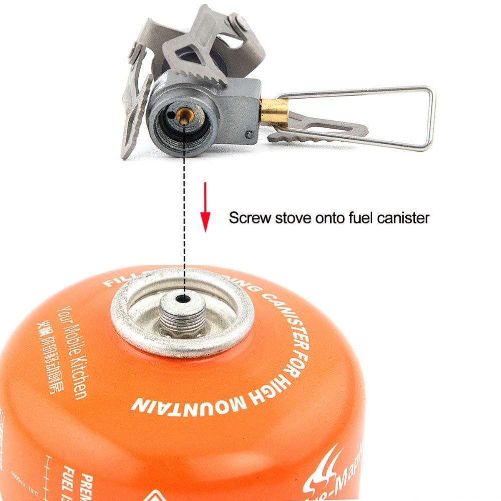 BRS BRS-3000T ultralight gas stove, 26g, titanium alloy, outdoor camping cooker, small size, portable, picnic.