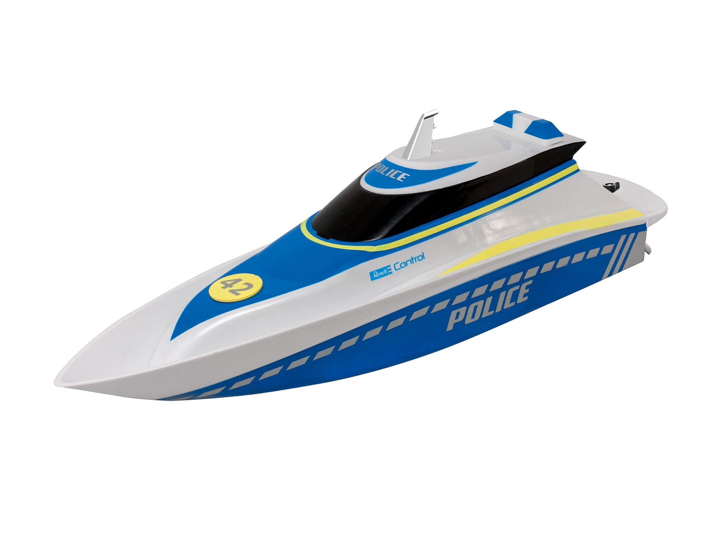 Revell Control Police Boat I Remote-controlled RC boat I for kids and adults aged 8 and up I With Li-ion battery for hours of action I With ergonomic pistol remote control I 2.4 GHz