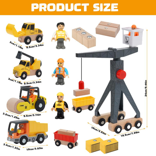 WDKXCN Construction vehicles for kids, construction toys, crane toy, mini excavator, bulldozer - play set for ages 3 and up.