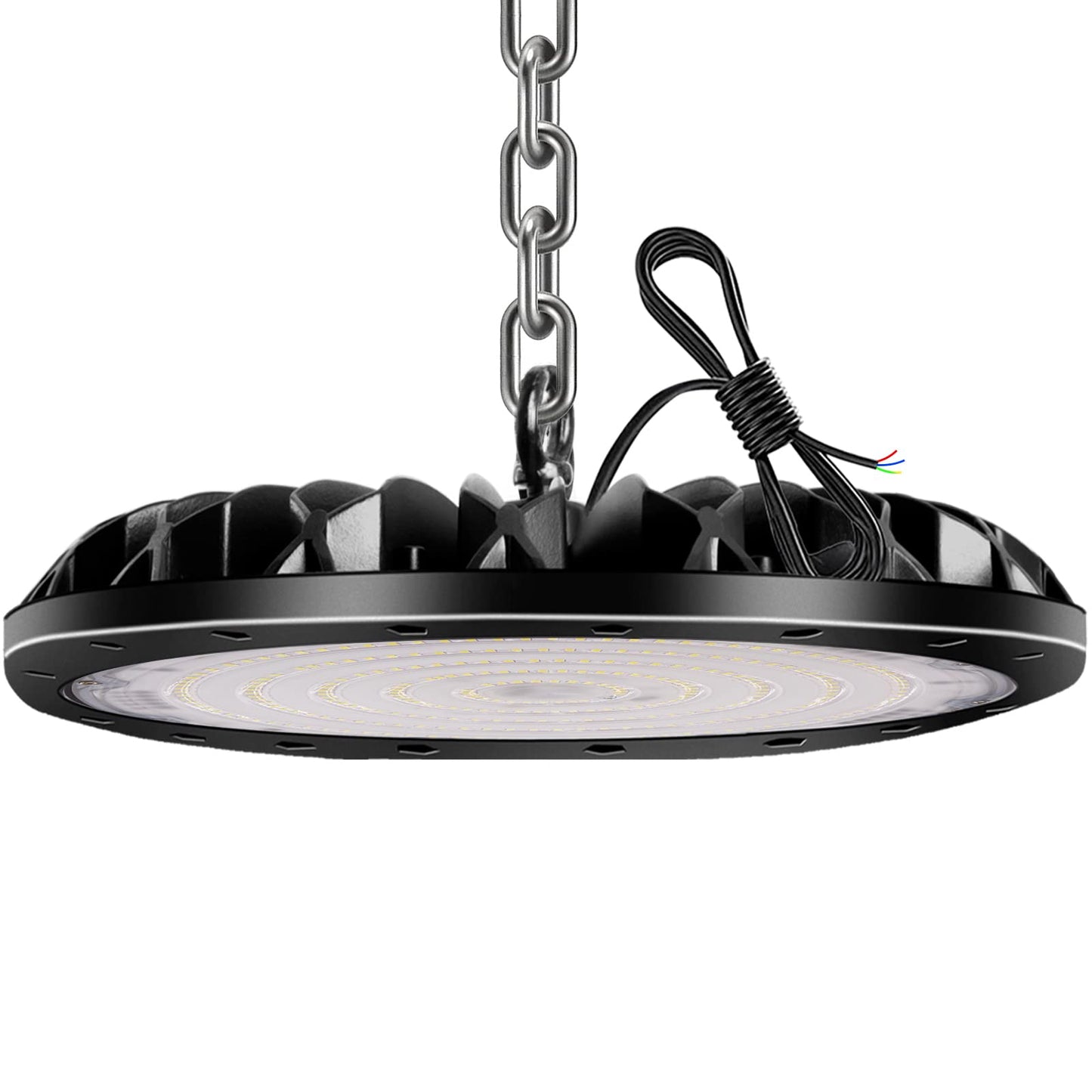 loyal 300W LED high bay light, 30000LM 6000K cool white UFO workshop lamp, IP65 waterproof LEDs industrial lamp for factories airport patio restaurant workshop