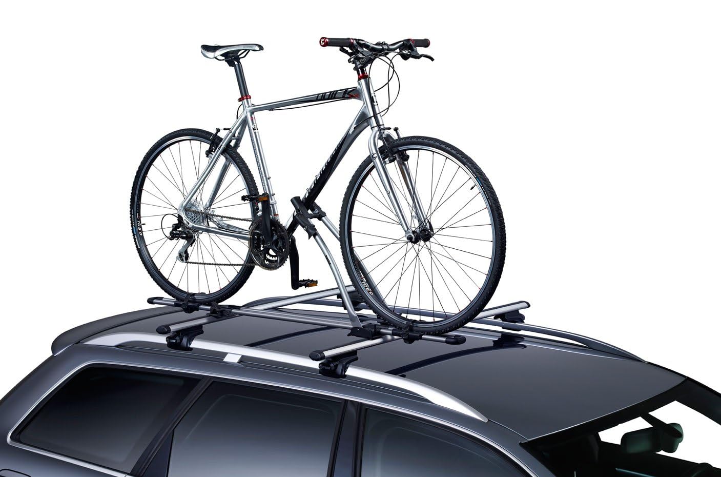 Thule FreeRide roof bike rack, bike carrier for roof, Aluminum, One-Size, Silver