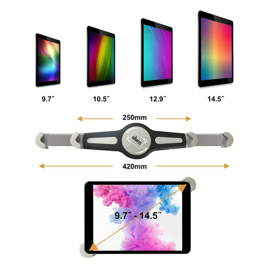 Girafus 9.5-14.5 inch Tablet Holder for Car/Even Large Tablets/iPad Pro/Galaxy S7 S8/ Lenovo Car Mount Center Headrest Stable/Headrest Holder Tablet Kids Backseat.