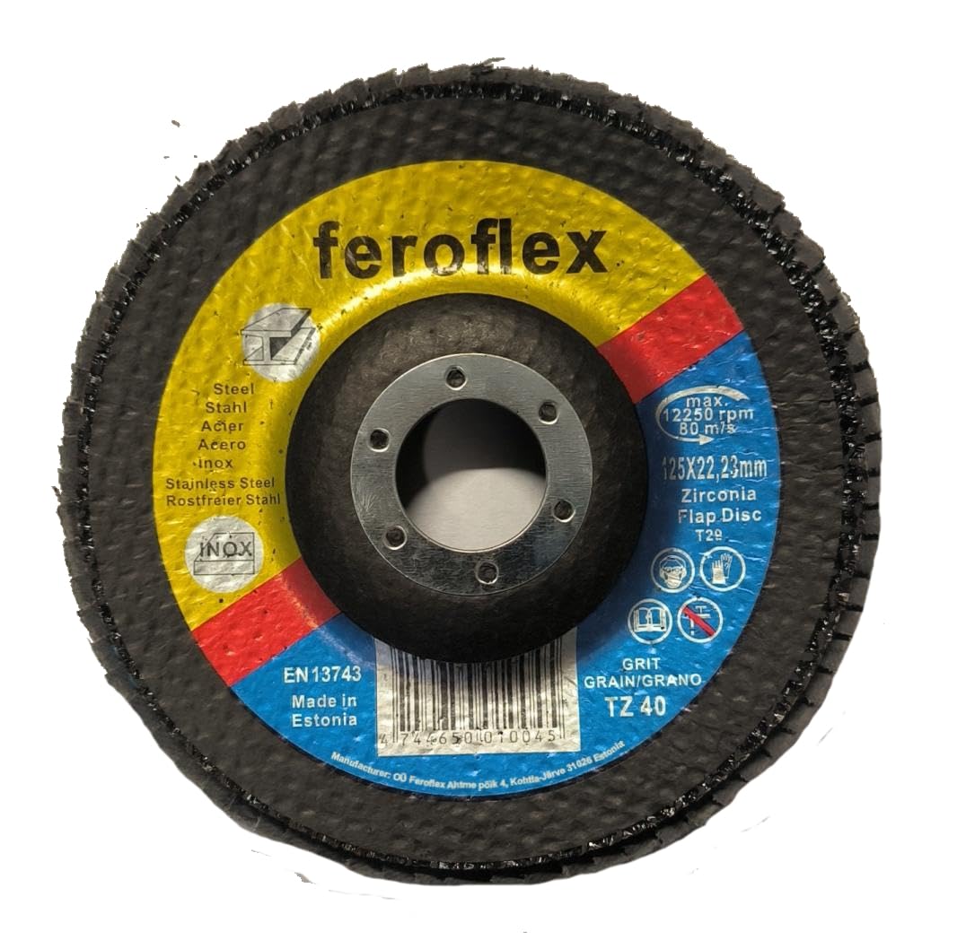 100 pieces of Feroflex® professional quality flap discs flap discs grinding discs grinding mop wheels 125 mm grit 40