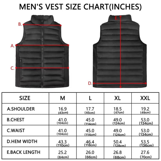 Heated Vest, Heated Vest Men Women with Battery, Heated Jacket Heating Vest Thermal Vest with 3 Temperature Levels, 4 Heating Zones for Outdoor Motorcycle Camping L
