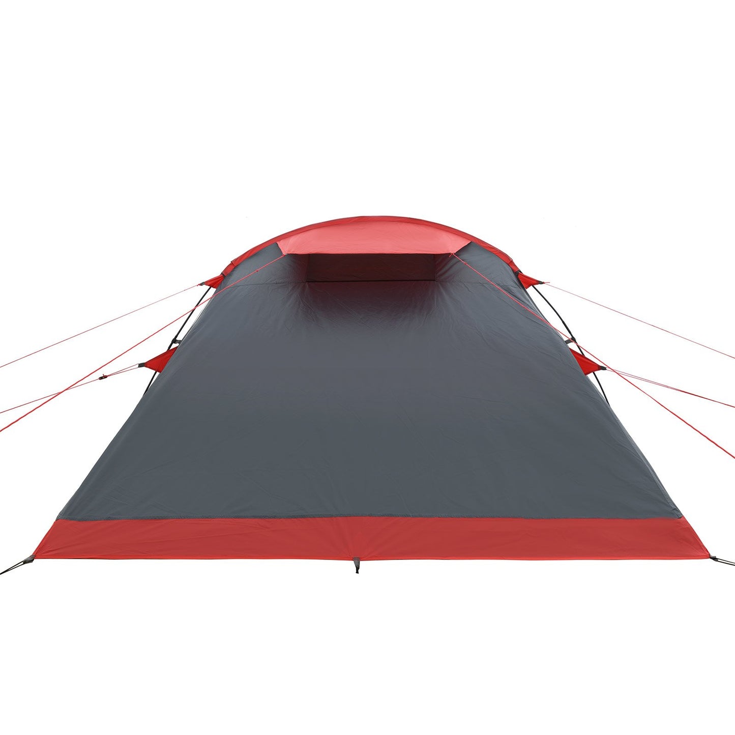 Justcamp Lake 4 Camping tent, 4-person family tent, large, stable, waterproof for festivals, portable, high dome tent with two sleeping cabins and vestibule with standing height, tent for families, tunnel tent.