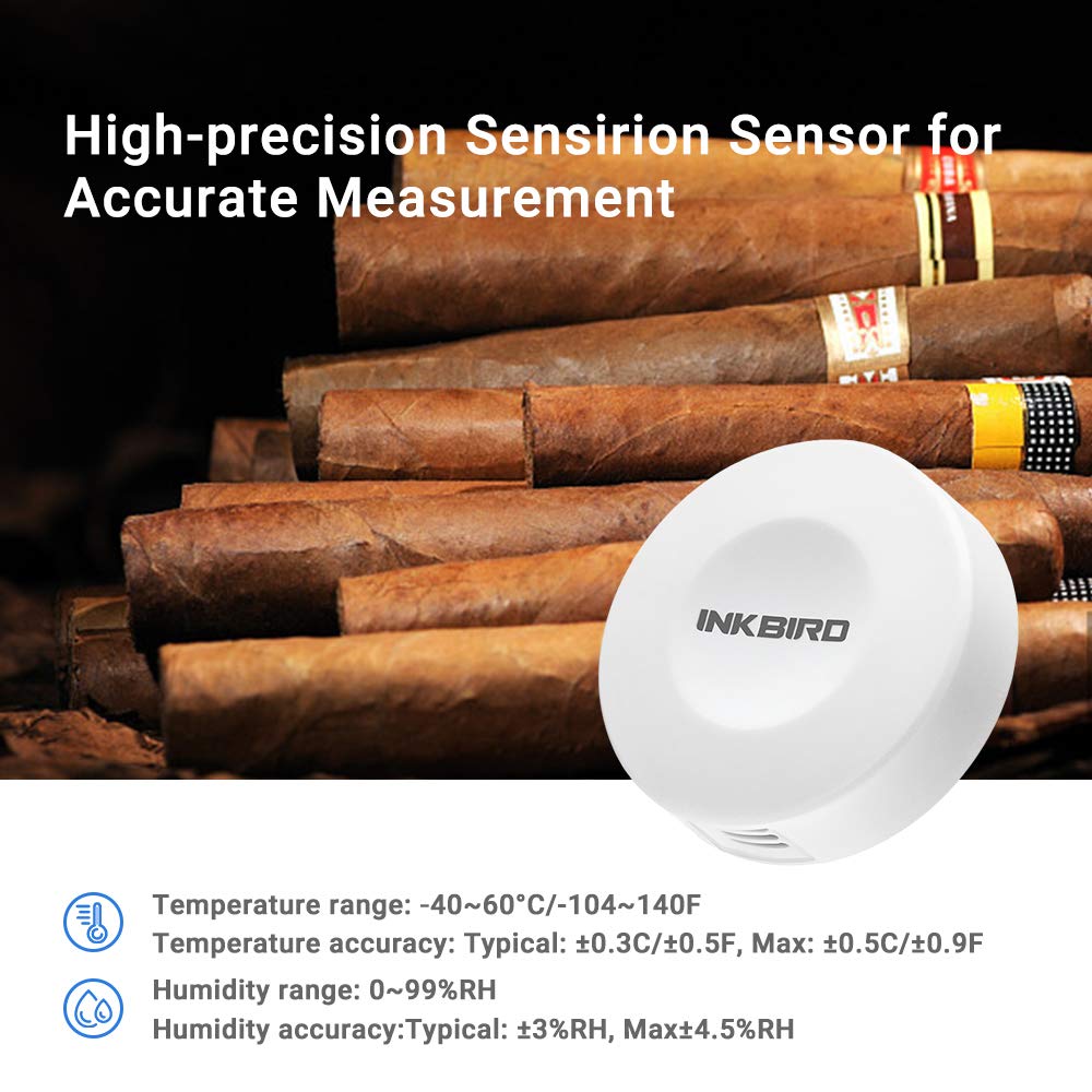 Inkbird IBS-TH1 indoor/outdoor thermometer Bluetooth hygrometer with LED screen smart sensor app.