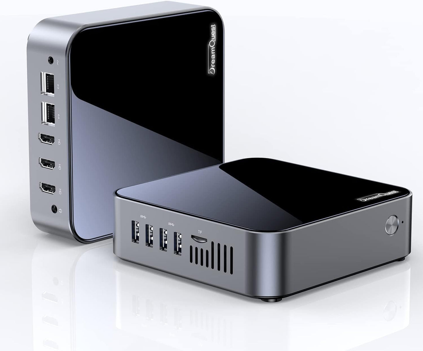 DreamQuest Mini PC with Windows 11 Pro pre-installed, Intel 12th Gen N95 (up to 3.4GHz), 16GB DDR4 RAM, 512GB M.2 SSD. Micro desktop computer with 4K HDMI, USB 3.2, Gigabit Ethernet, WiFi 5. Perfect for business and home theater.