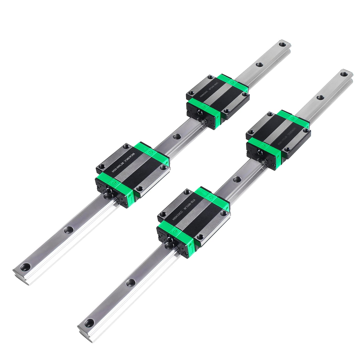 CNCMANS Linear Guide 2 Pieces HGR20-1000mm Linear Rail Guide with 4 Pieces HGW20CC Slide Block for Automated Machines (HGR20 1000mm)