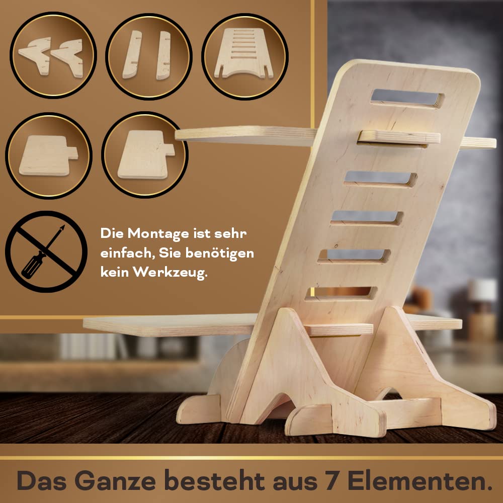 CAWI Standing Desk Attachment | Wooden Standing Desk | Standing Desk | Stand | Wooden Desk Attachment | Standing Desks | Standsome Standing Desk | Standing Desk | Made in EU