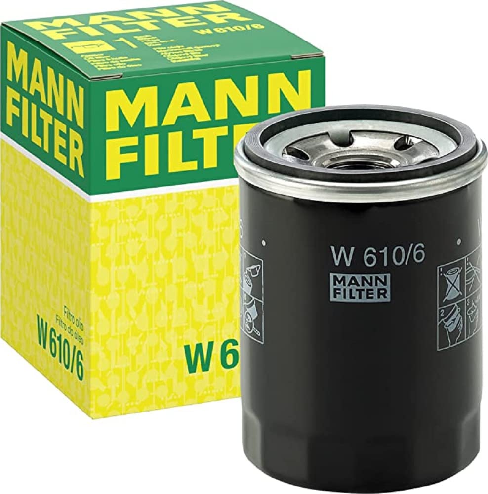 Original MANN-FILTER oil filter W 610/6 - For cars and commercial vehicles, pack of 5