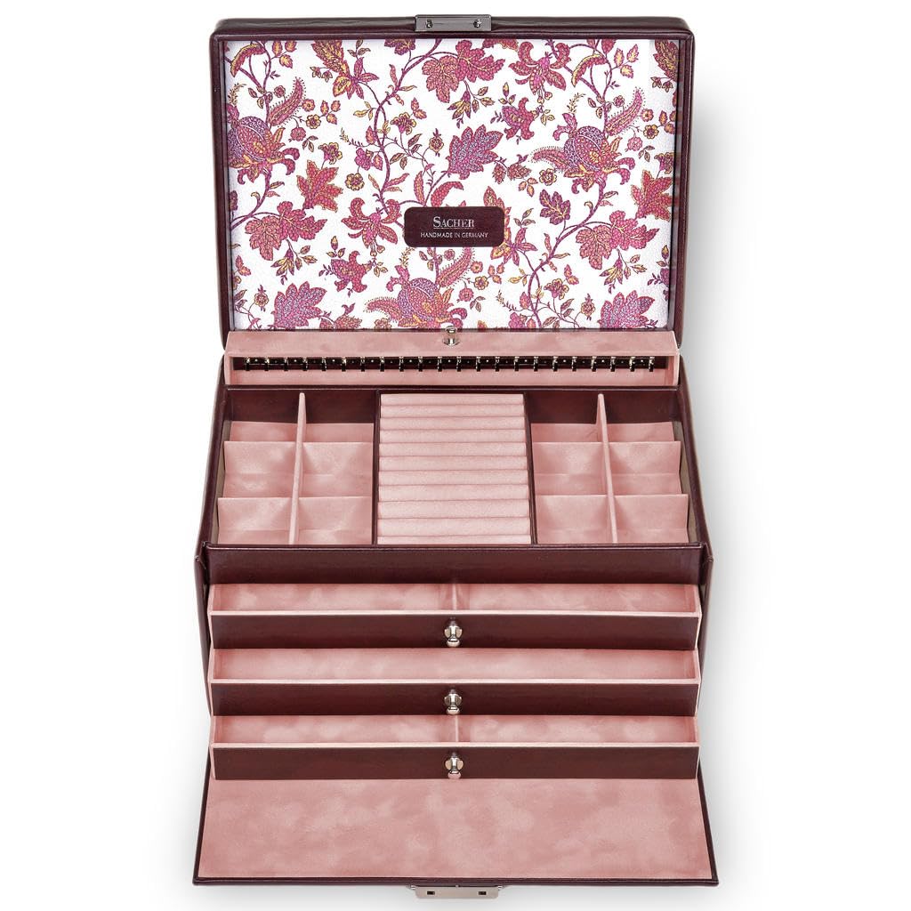 Jewelry box Jasmine florage/bordeaux
