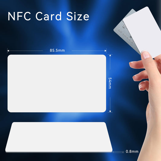 100 pieces NFC Tag Cards, programmable NFC 215 Tag waterproof PVC NTAG215 Card CR80, 504 bytes memory compatible with Android iPhone and other devices