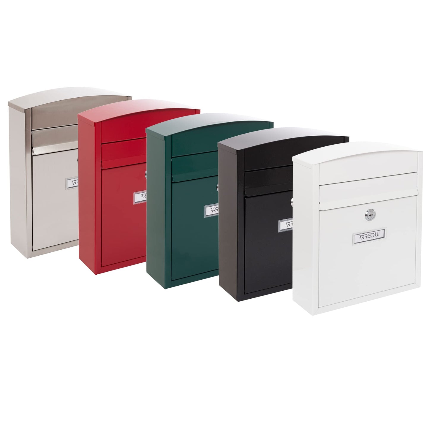 Arregui - Stainless steel mailbox, 28.5 x 24 x 9.5 cm, white.