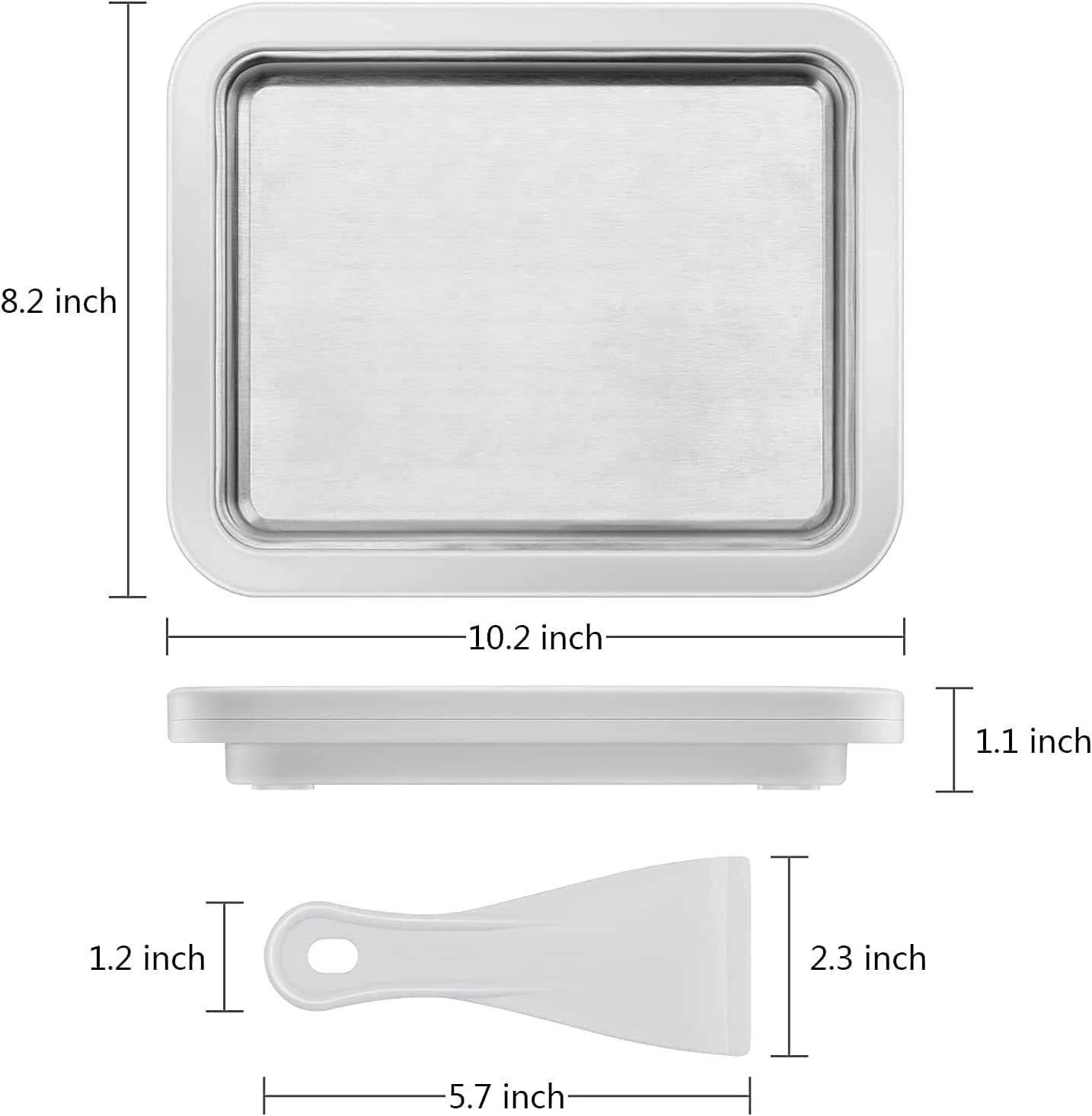 Ice cream maker, 26 x 21 cm, Rolling ice cream machine for kids and families - Includes ice cube maker and accessories Rolling ice machine plate, Ice Rolls machine, Ice cream machine, Ice Rolls plate