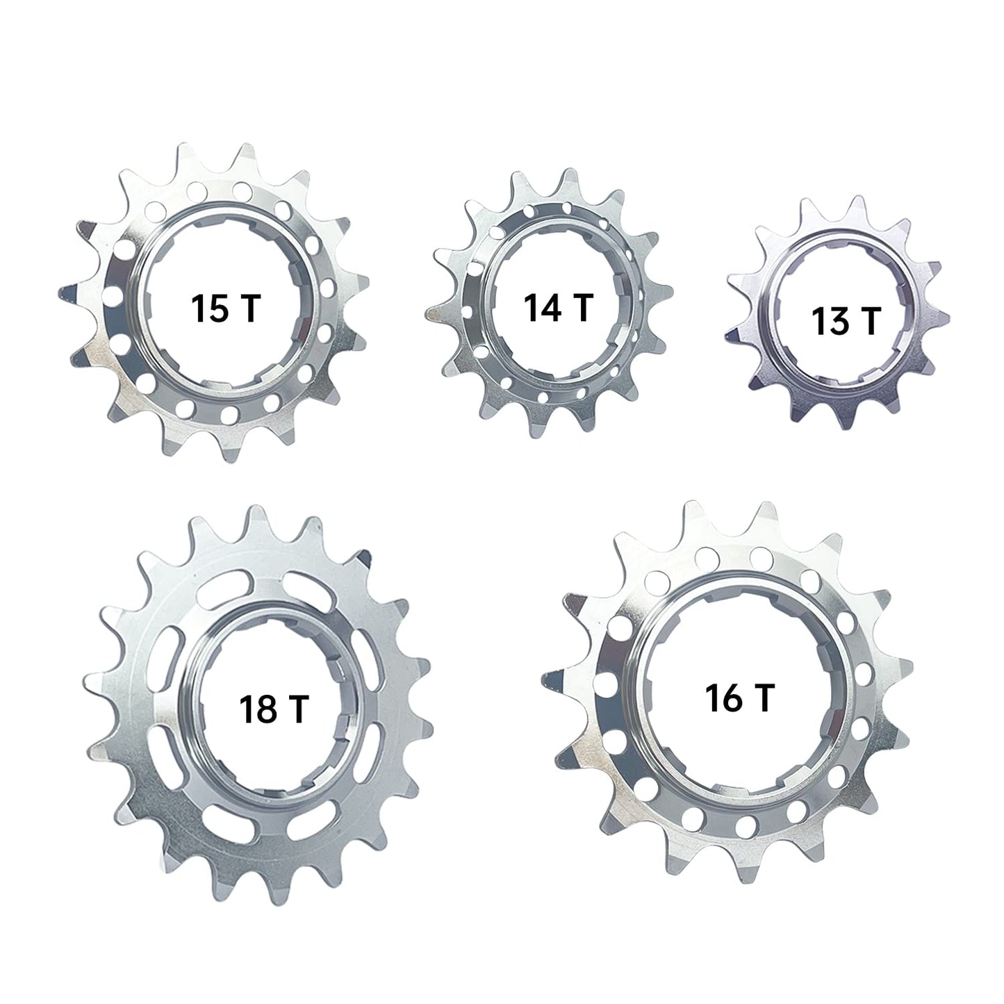ALAUDARK Single Speed Cassette Sprocket Conversion Kit for Fixie BMX, Dirt Jump, and MTB bikes. Compatible with Shimano 11S, 10S, 9S, 8S, 7S.