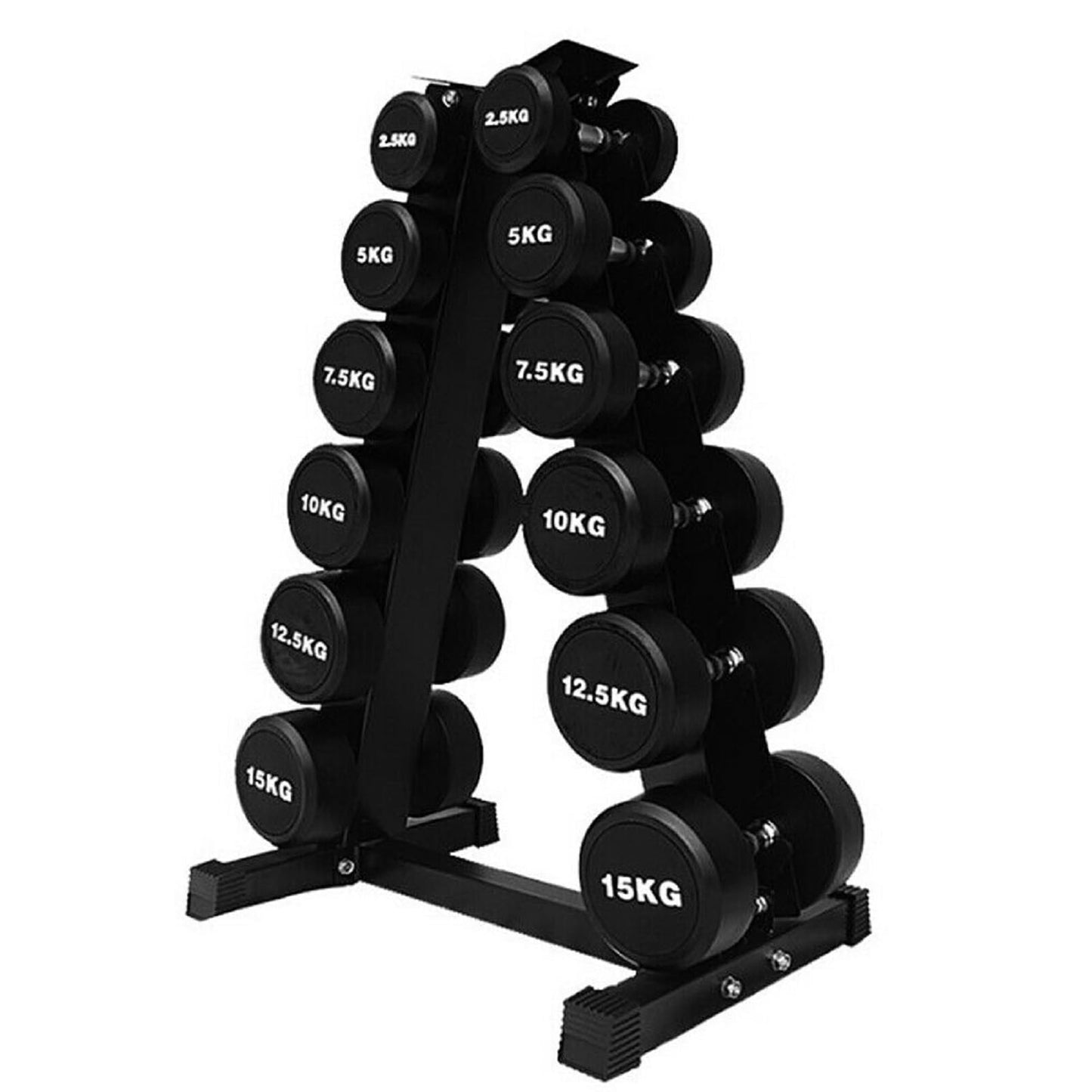 Quiet Dumbbell Rack Dumbbell Stand Professional Dumbbell Rack 300kg Capacity 6-Tier Carbon Steel Dumbbell Holder Weight Stand Gym Professional Weight Plate Stand Dumbbell Rack