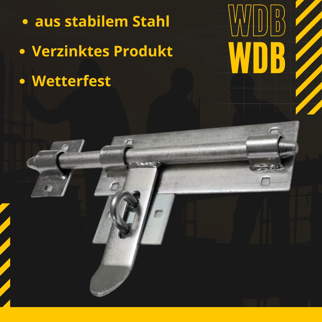 WDB door bolt 270 mm - door latch - garden gate latch - slide bolt - latch for the gate - bolt latch