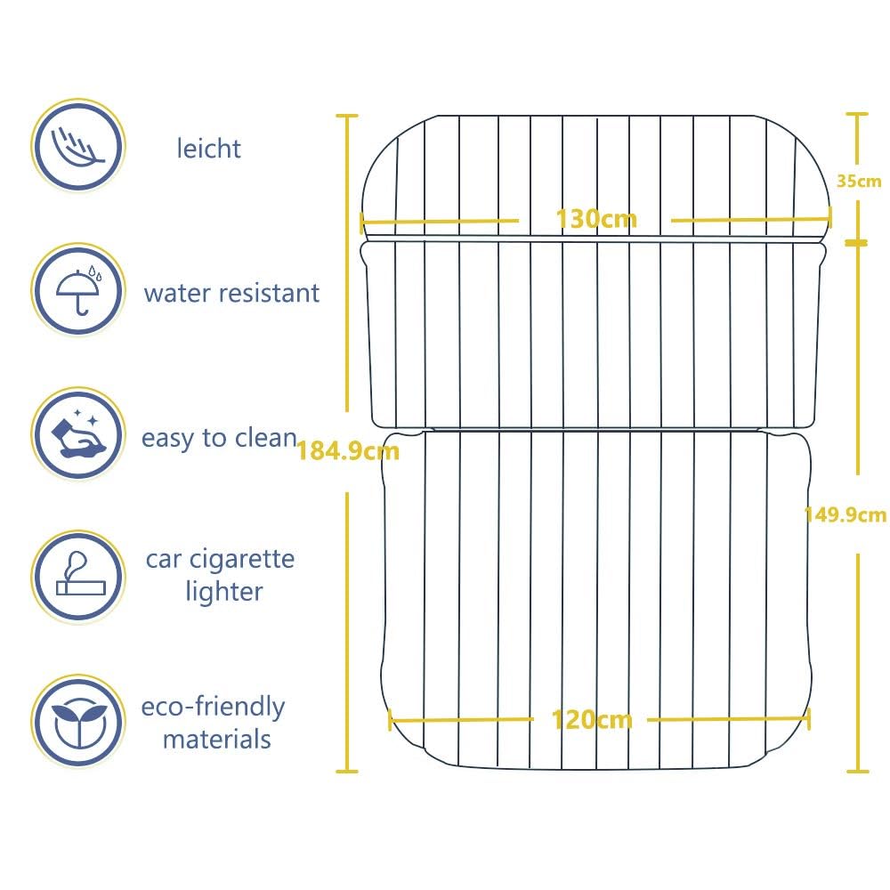 QDH Car Mattress SUV Air Mattress Camping Inflatable Mattress Inflatable Bed for Car Back Seat Thicker Airbed for Travel Camping Outdoor Activities