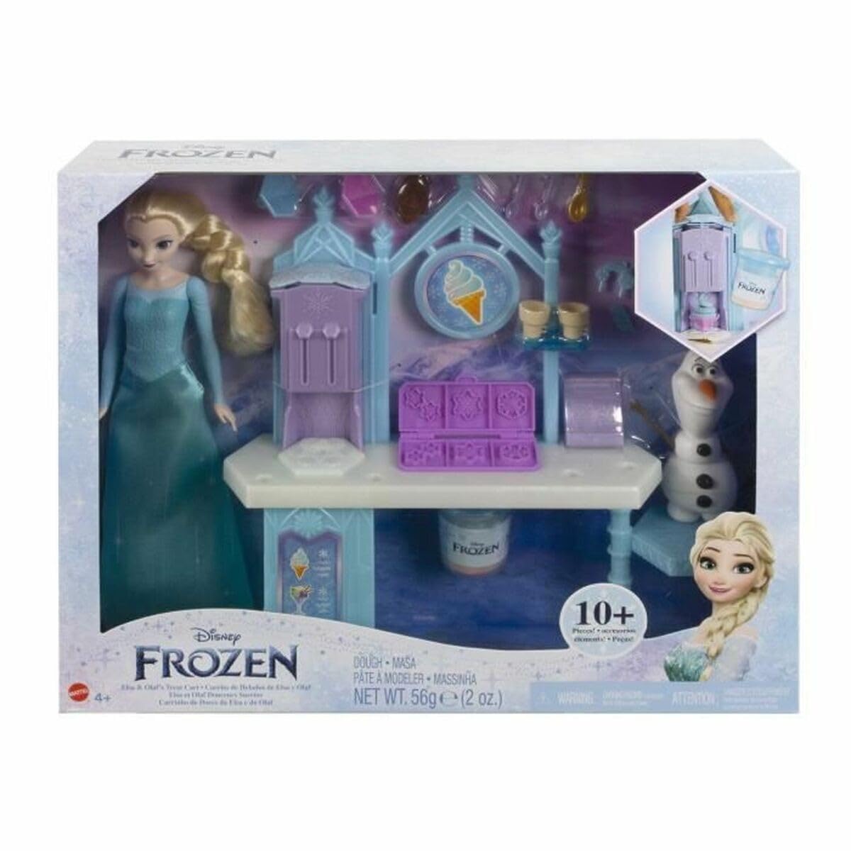DISNEY Frozen - Elsa and Olaf's Ice Cream Stand with Dessert Machine and accessories, for kids 3 years and up, HMJ48