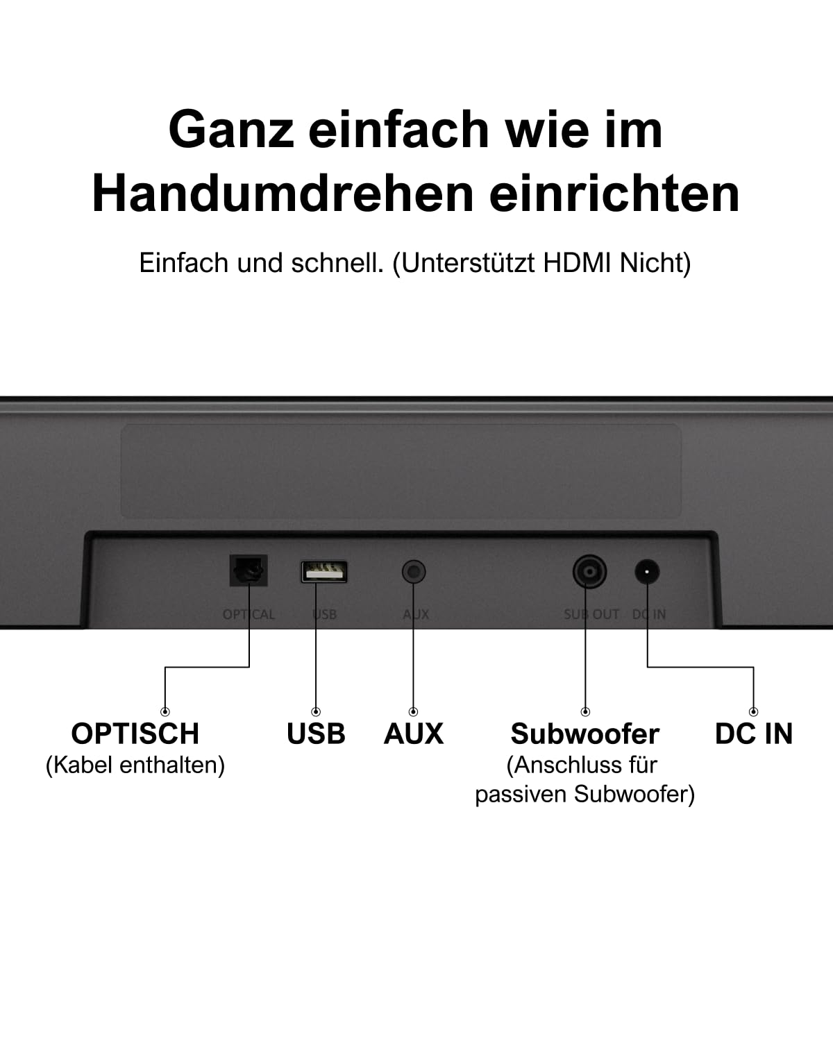ULTIMEA 5.1 Surround Sound System, soundbar for TV devices with app control, soundbar with subwoofer, 2 surround speakers, home theater sound system with adjustable bass, Bluetooth 5.3, Aura A30