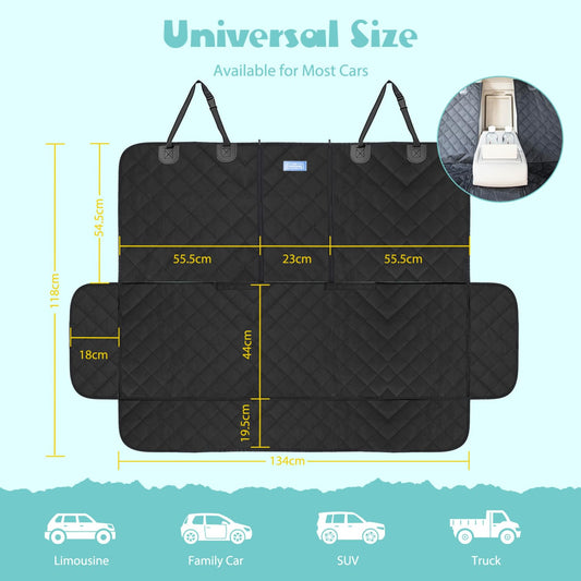 Nobility Dog Blanket for Car Back Seat Waterproof, Armrest Compatible Car Seat Covers for Dogs, Scratch-Resistant Dog Car Seat Cover for Back Seat, 137 x 121cm Universal Dog Car Mat for Back Seat