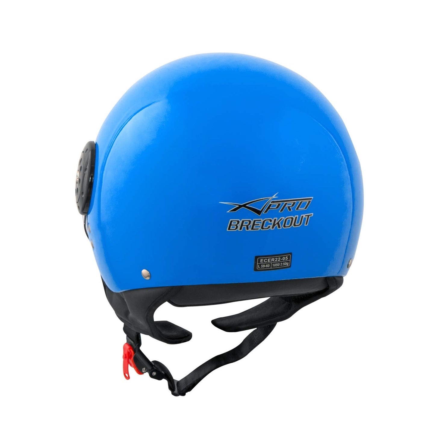Motorcycle helmet Motorbike Scooter Jet Demi Helmet Scooter Approved Avio Visor Blue XL