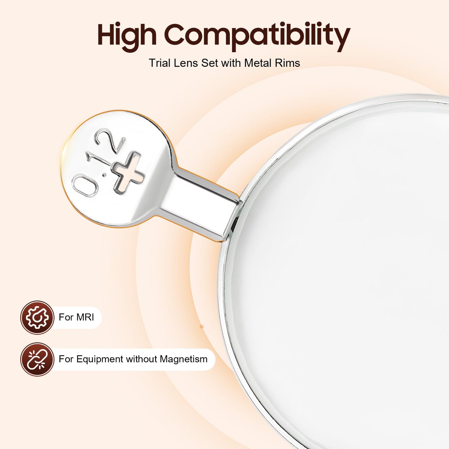 266 Optical Metal Rim Frames Optometry Test Lenses Optometry Kit Optometry Case with Test Frame For MRI