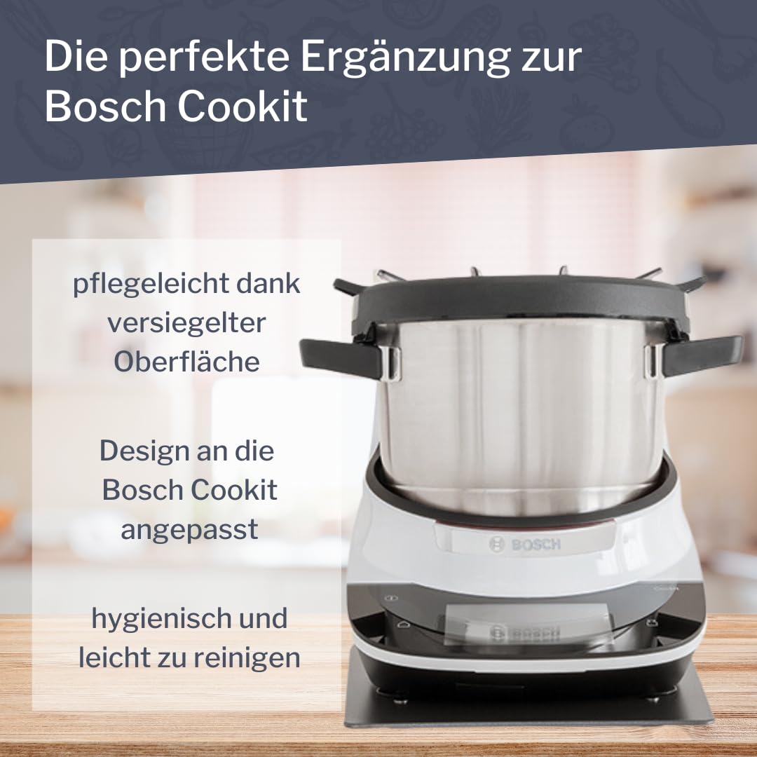 Sliding board suitable for Bosch Cookit kitchen machine made of metal