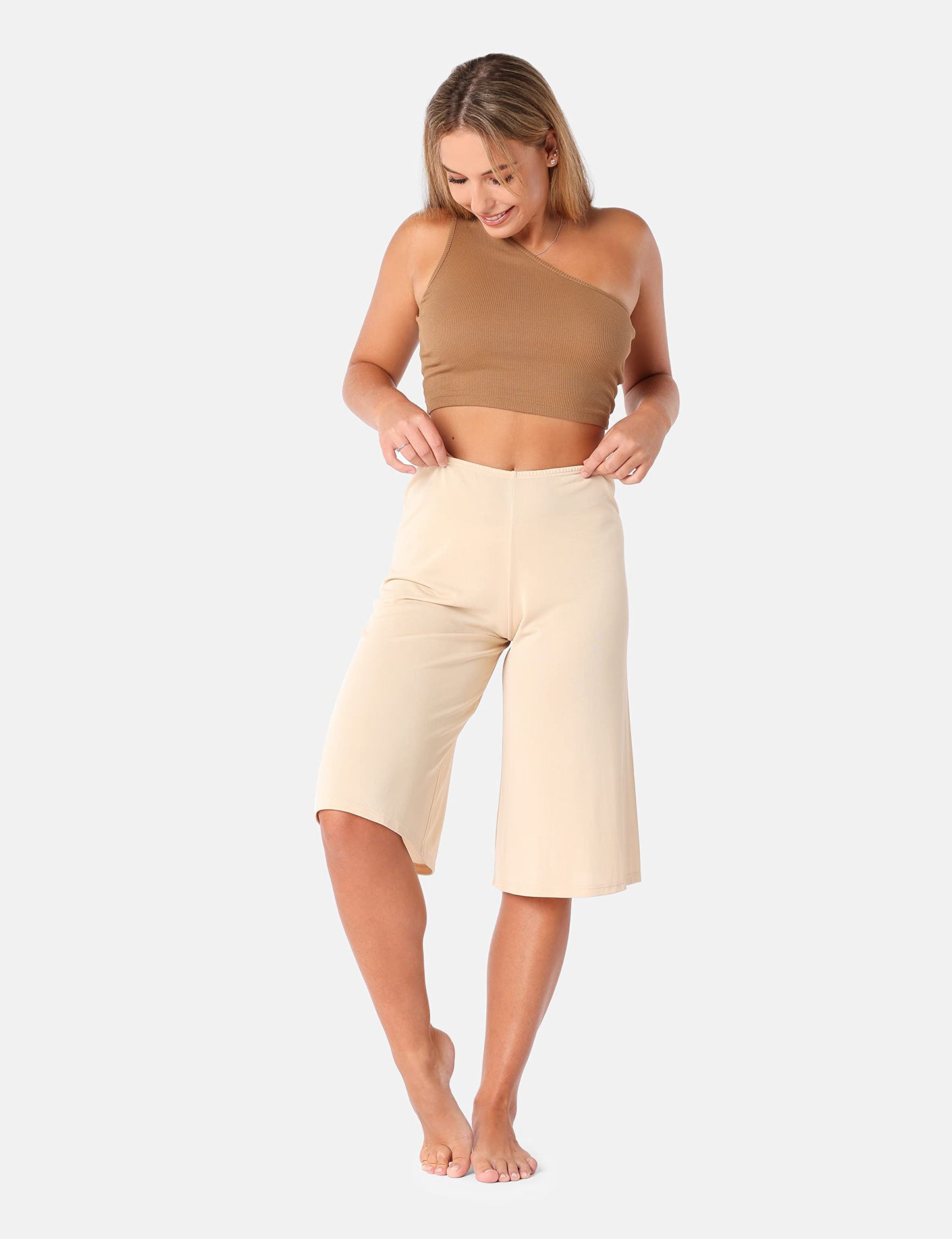 Bellivalini women's slip shorts ME4143 (Beige, S)