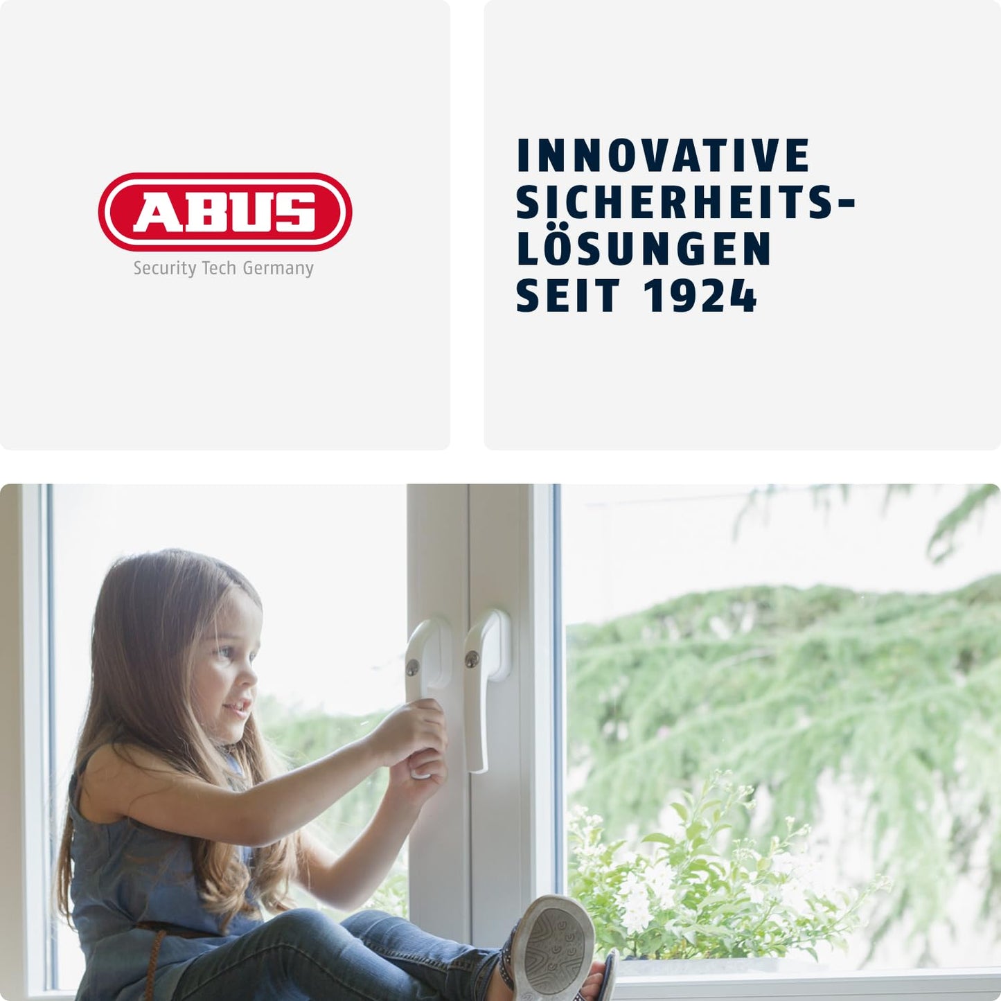 ABUS Lockable Window Handle FG200 AB208-10pcs Set - Window knob with cylinder lock, keyed alike - ABUS security level 3-88561 - Silver
