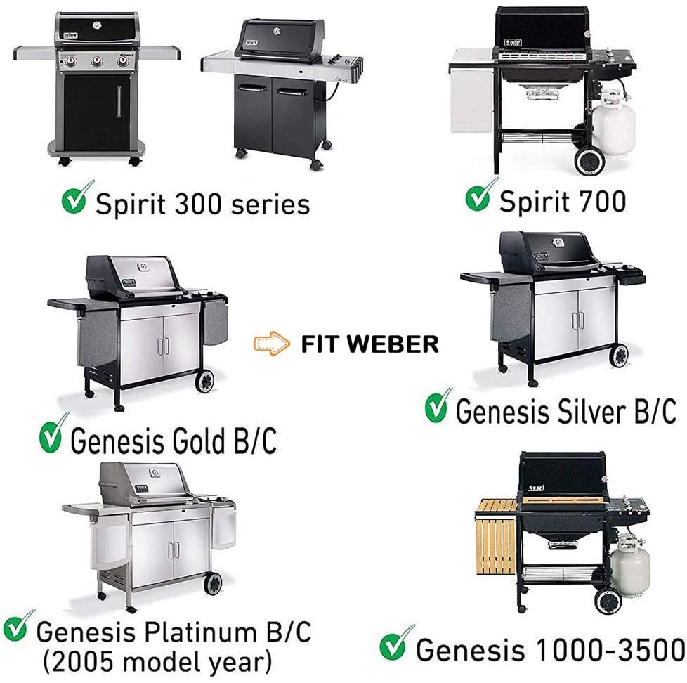 Vnierxful grill grate for Weber Spirit 300 Series, Spirit E/S 310 320 330, Spirit 700, 900, Genesis 1000-3500, Gold Silver Platinum B/C, grill grate for Weber 7638.